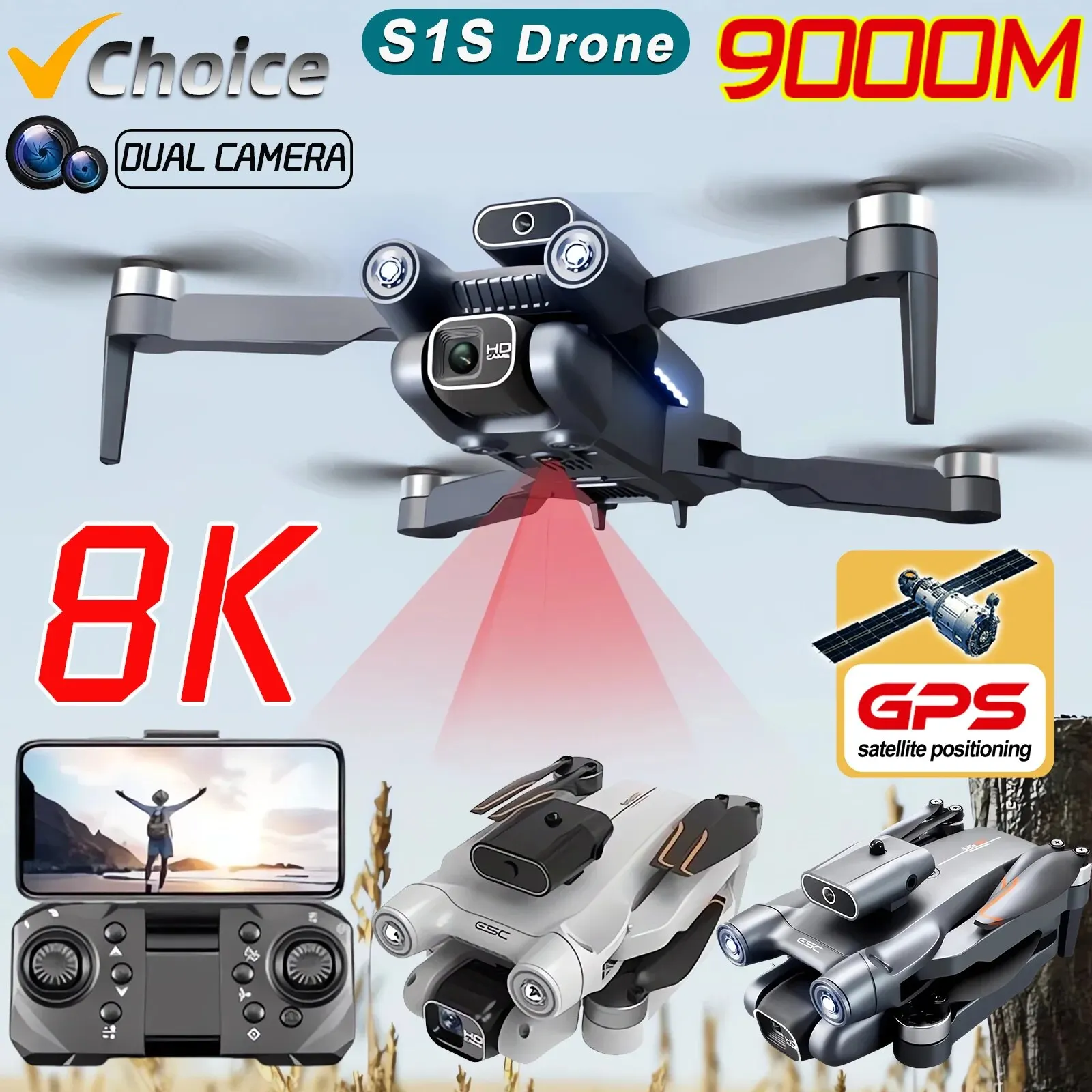 Drone Gps Mount - Yeni S1S 5G GPS Drone kamera