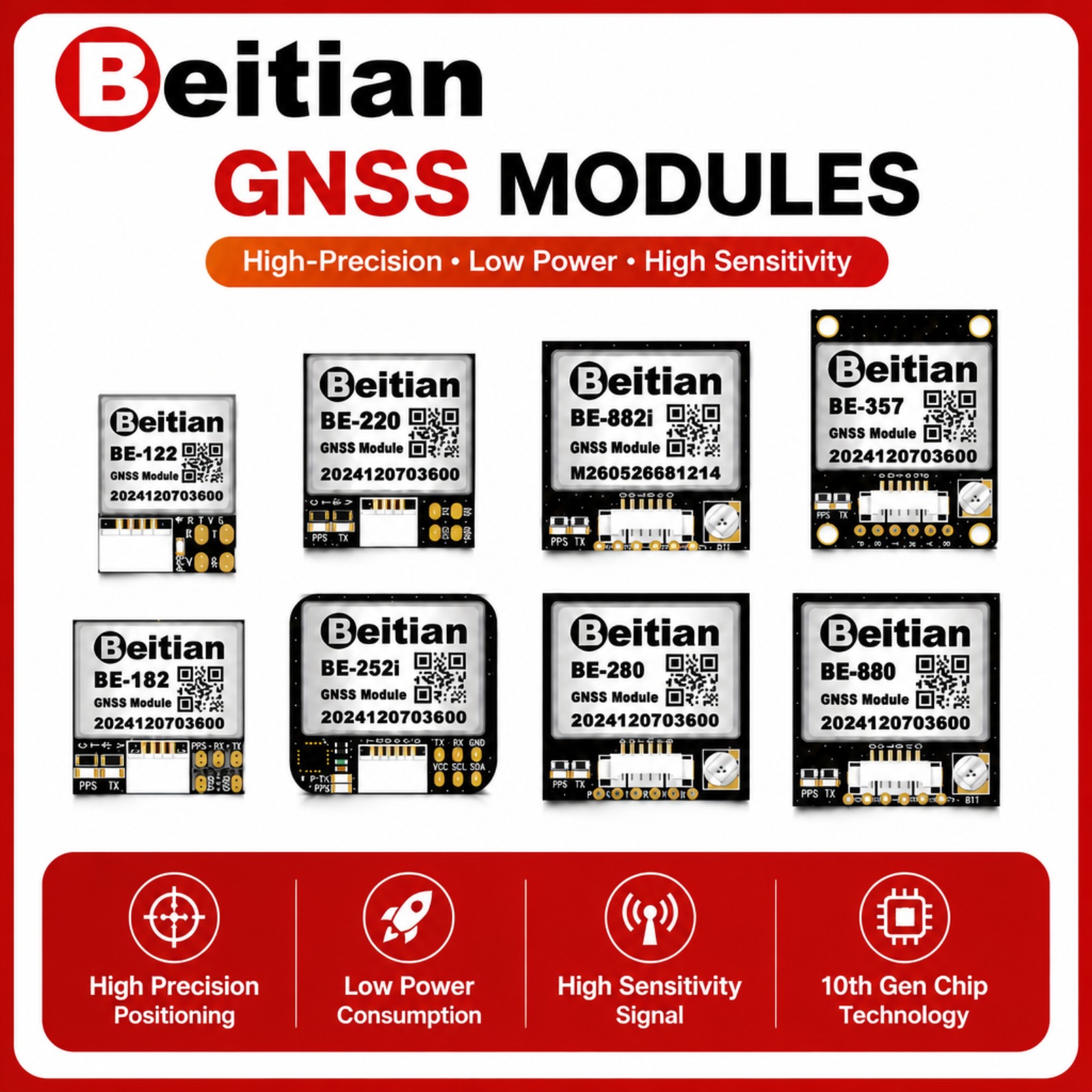 Drone Gps Module - Beitian M10 Üçlü Modlu GNSS Pusula