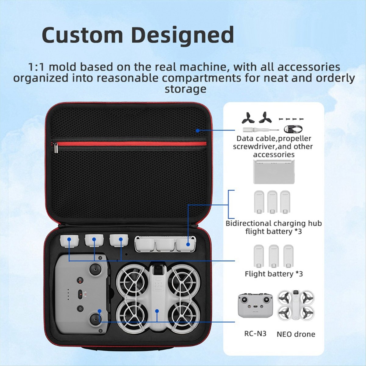 Drone Battery Strap - A43M DJI Neo Drone için Taşıma
