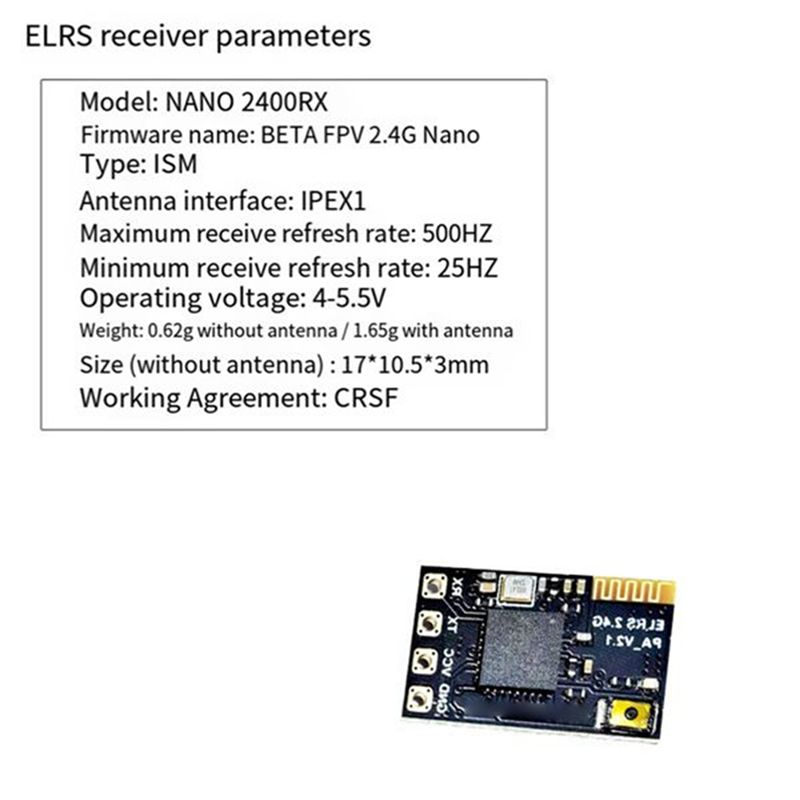 Drone Antenna - CYGJ-10PCS ELRS 2.4Ghz Alıcı NANO Expresslrs