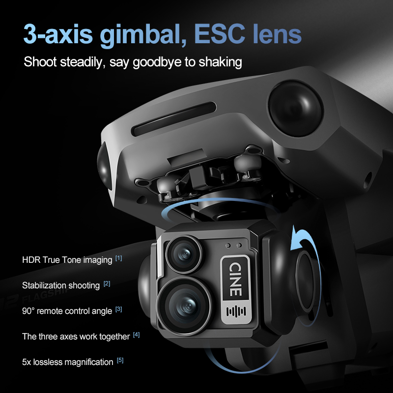 8K 3 Eksenli Gimbal Fırçasız 7 - Drone Gps Mount incelemesi ve fiyatı