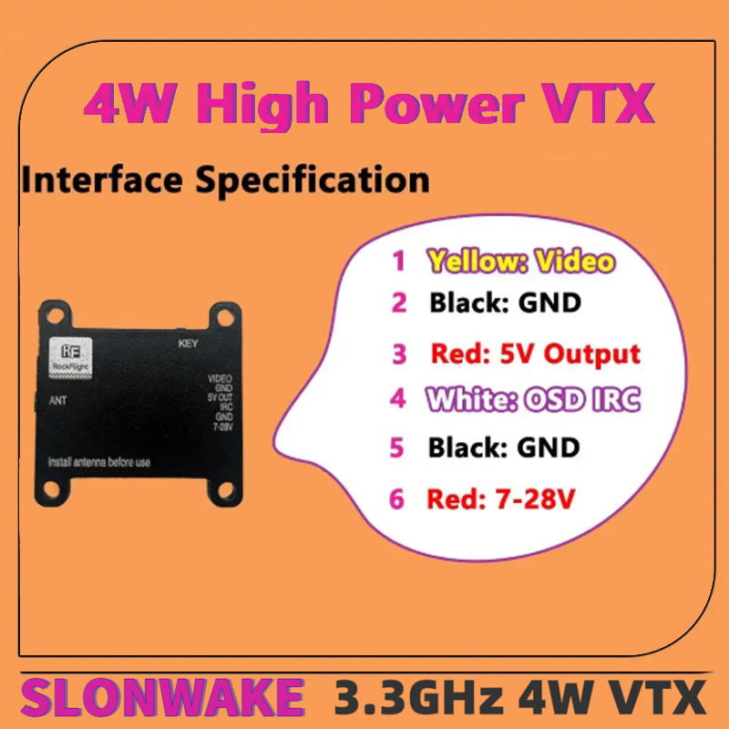 SLONWAKE FPV 3.3G 16CH 4000mW  - Drone Antenna incelemesi ve fiyatı