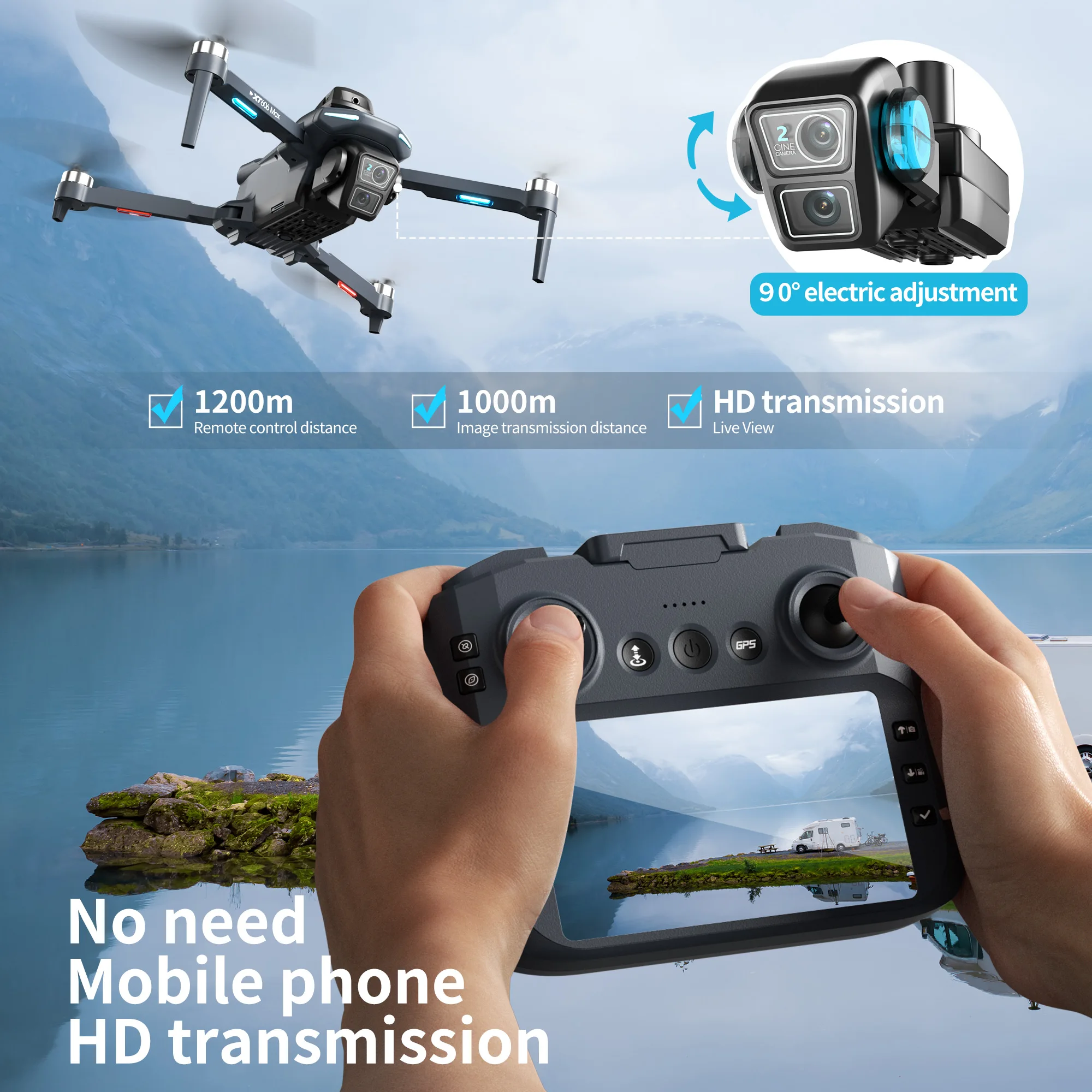 Lenovo XT606 Drone Profesyonel - Drone Gps Mount incelemesi ve fiyatı