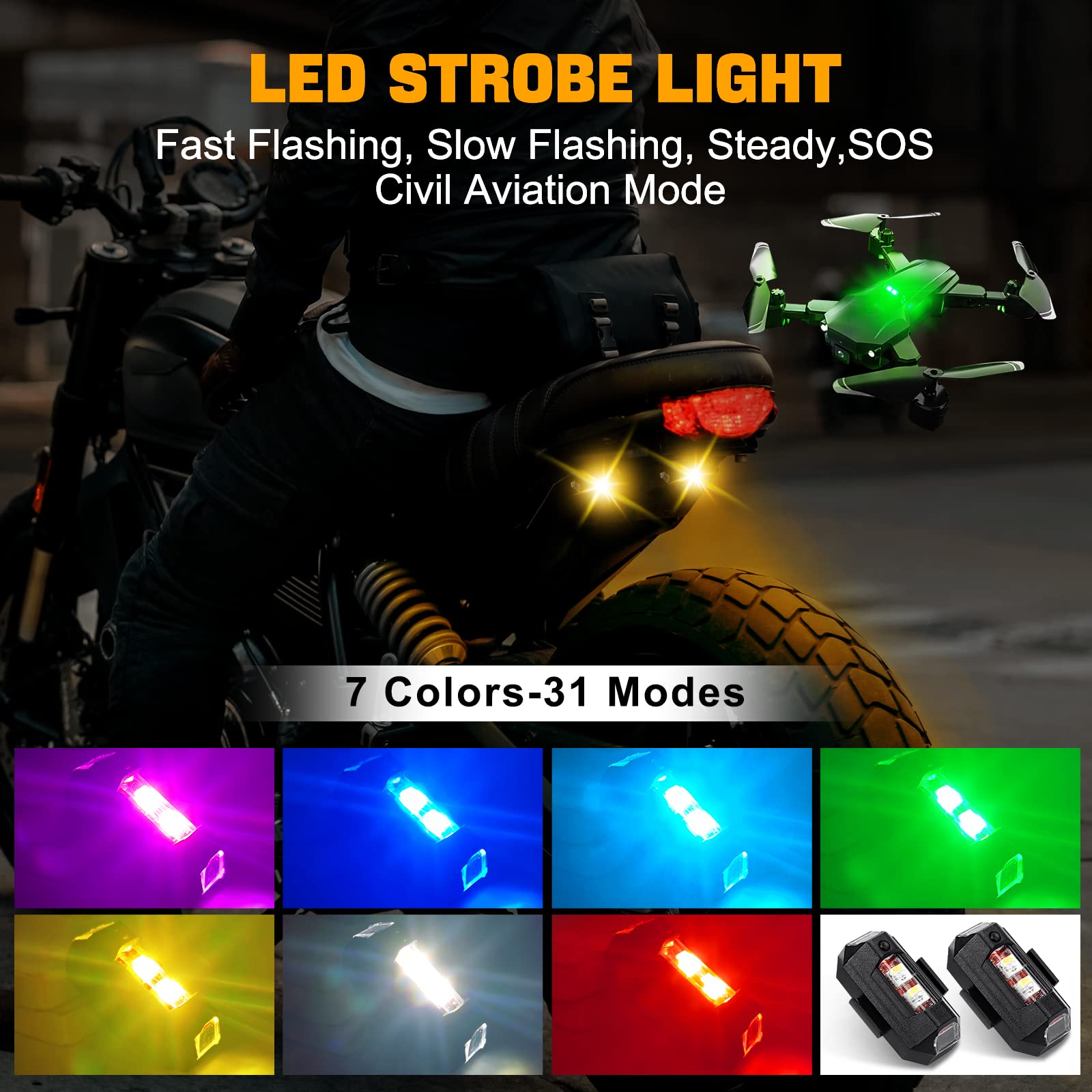 Motosiklet Işıkları Drone Stro - Drone Led Light incelemesi ve fiyatı