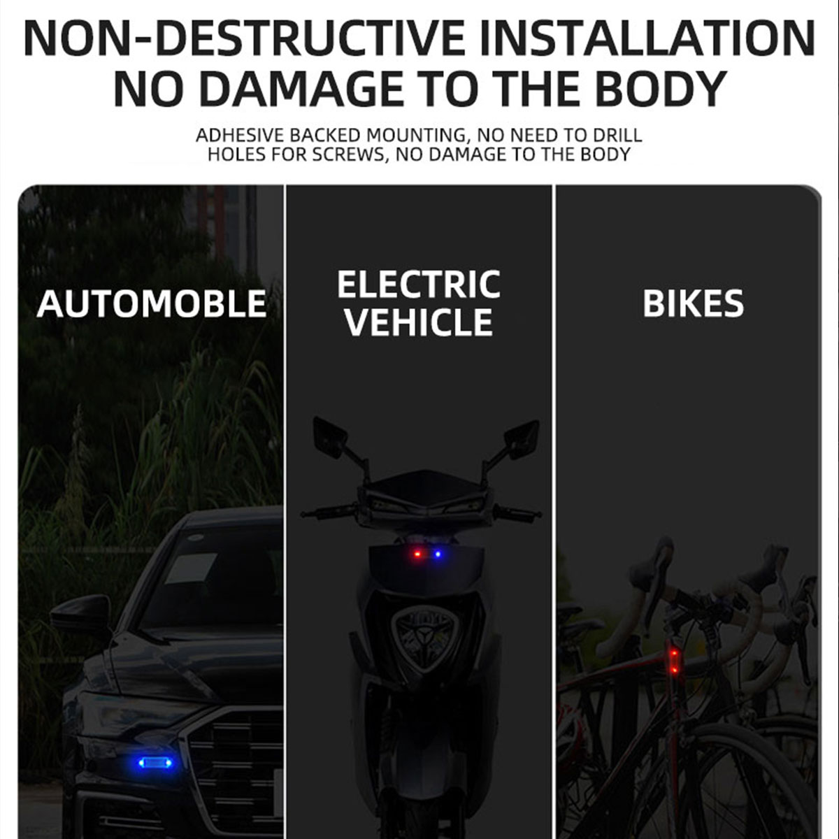 Motosikletler için güneş enerj - Drone Led Light incelemesi ve fiyatı