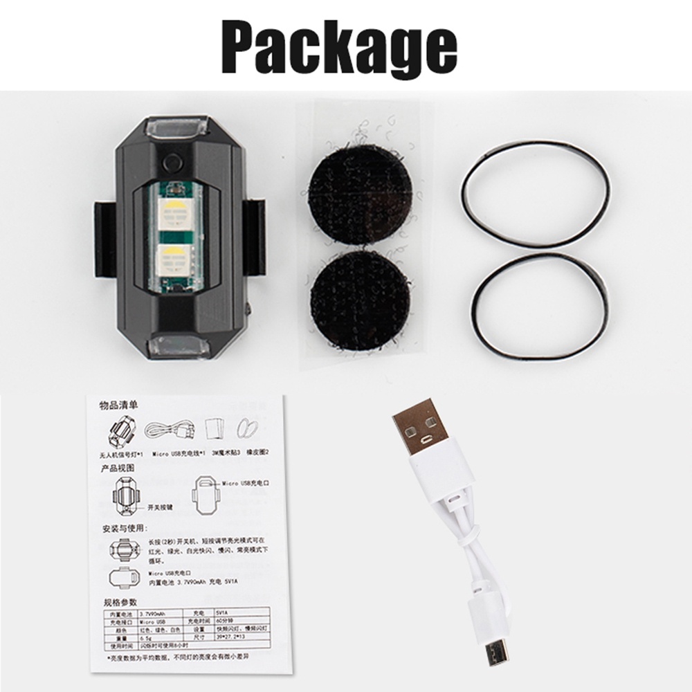 1 adet 7 renk Mini USB şarj LE - Drone Led Light incelemesi ve fiyatı